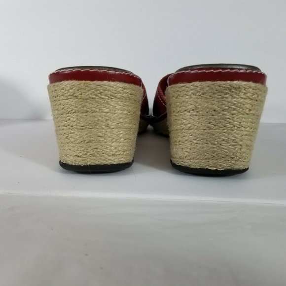 CROFT & BARROW Red Wedge Sandals 9 1/2 M - Picture 5 of 6
